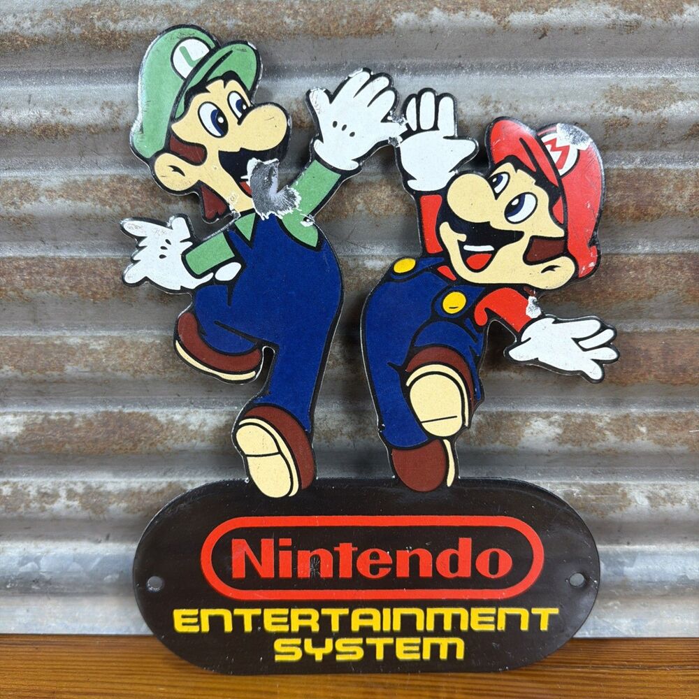 Nintendo 10" Porcelain Sign Single Sided Flaw-see Photos